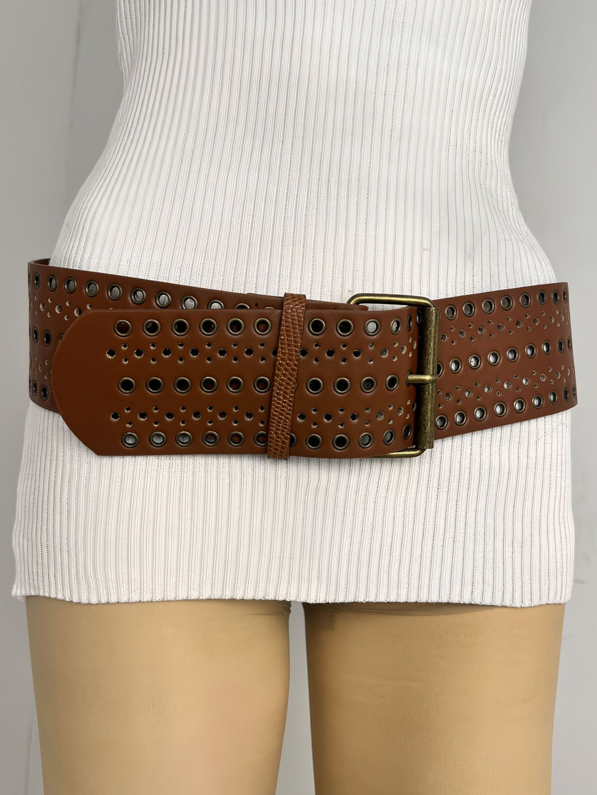 Rivet Punk large ceinture mode et polyvalent style vintage