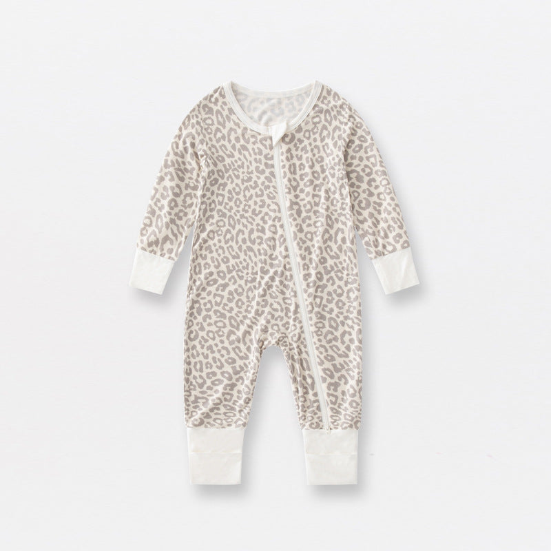 Jusheng Vêtements Commerce extérieur Bamboo Fibre de bébé combinaisons de saut au printemps et d'automne manches longues D