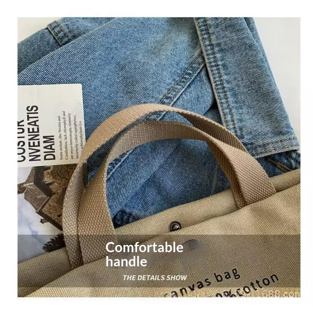 Toile épaisse Grande Capacité Sac à Tote Léger Retro Diagonal Sac à Toile Croix - Gris Ou