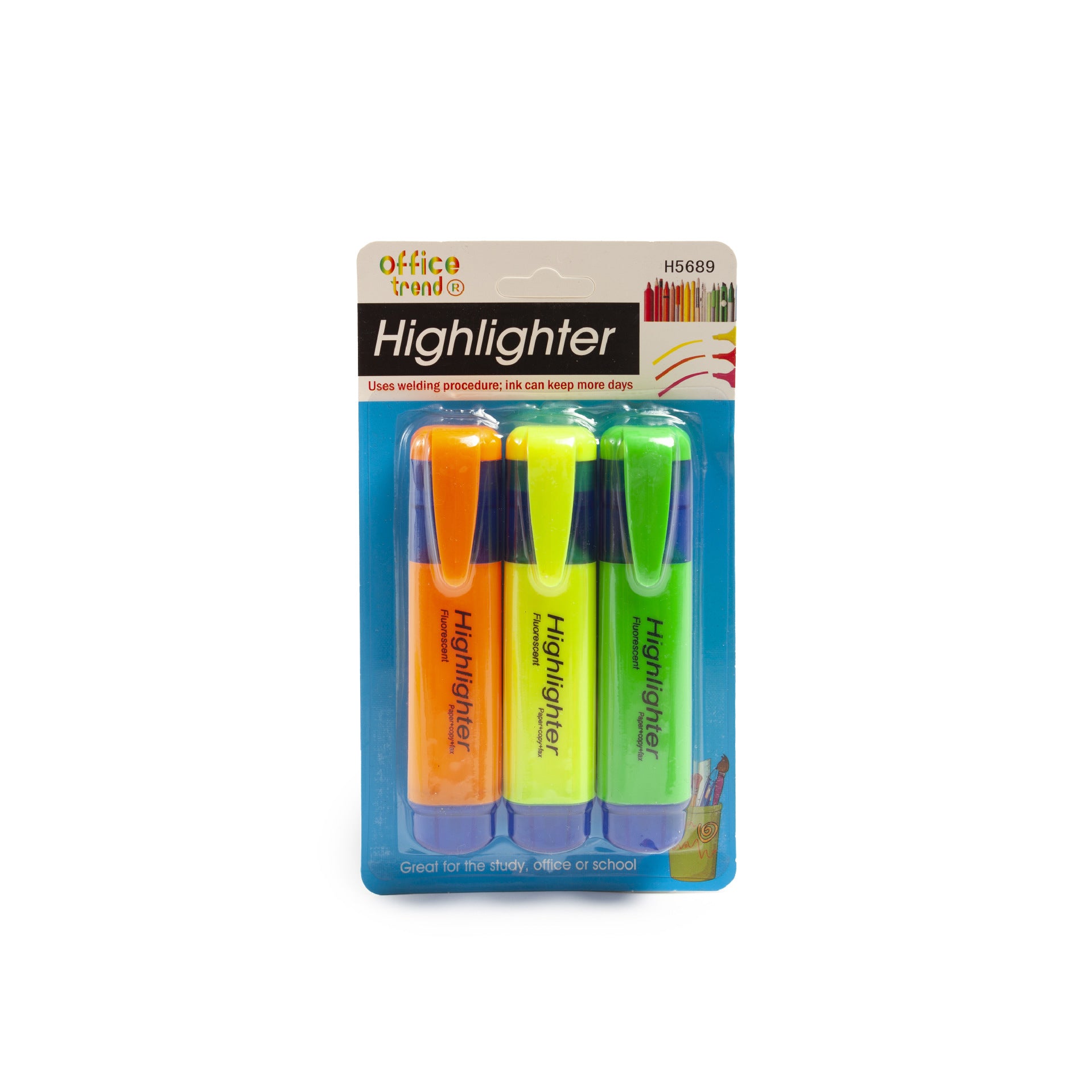 Highlighter Marqueur de points clés Stylo à plume couleur doodle