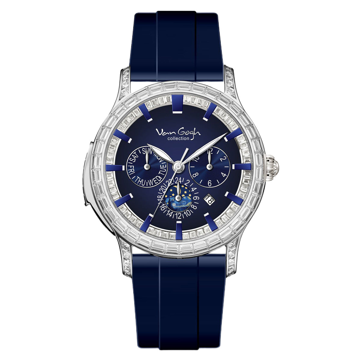 VAN GOGH High Apparence Light Luxury Homme Luminous Blue Mechanical Watch Bohui Series