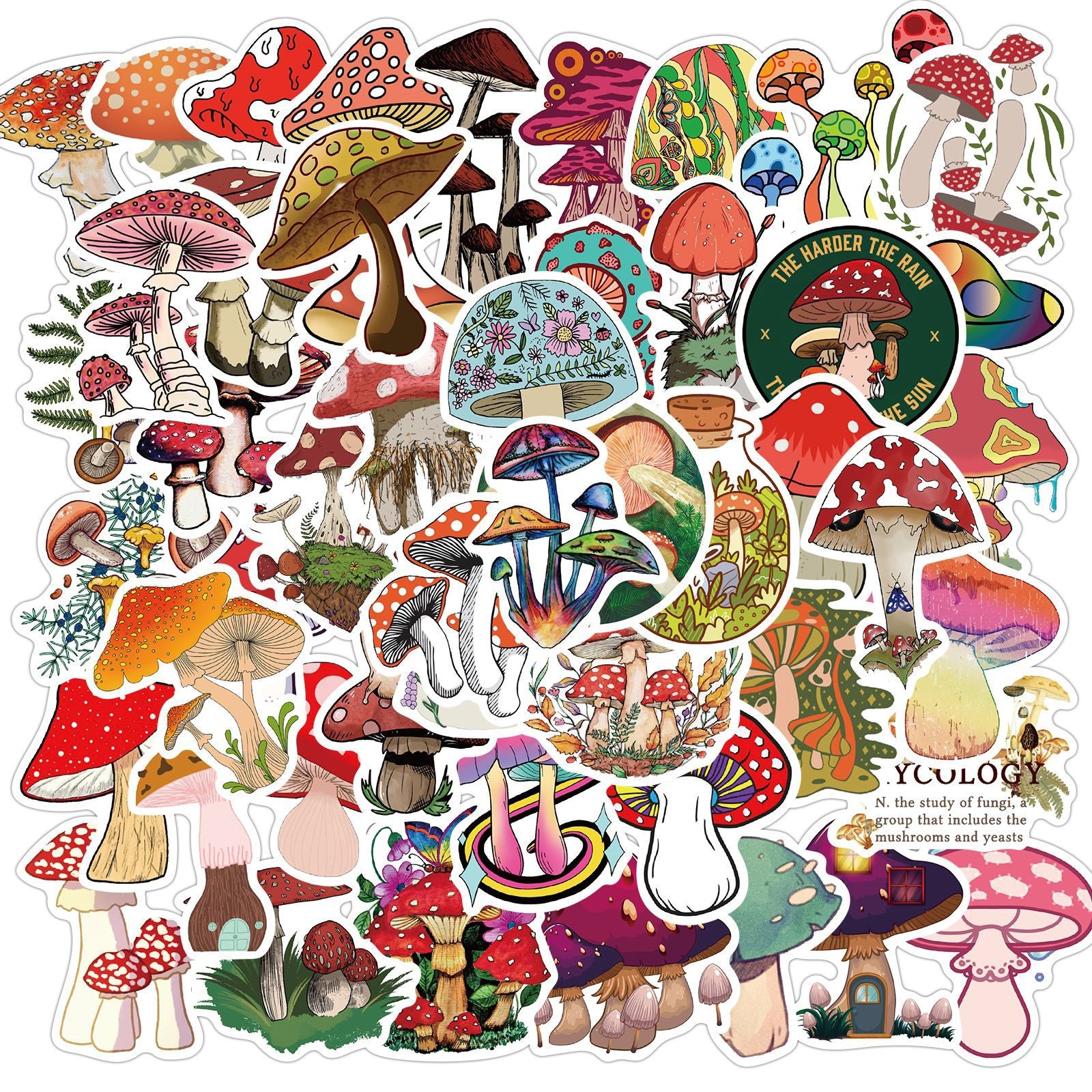 Sticker mignon de champignons cartoon Graffiti