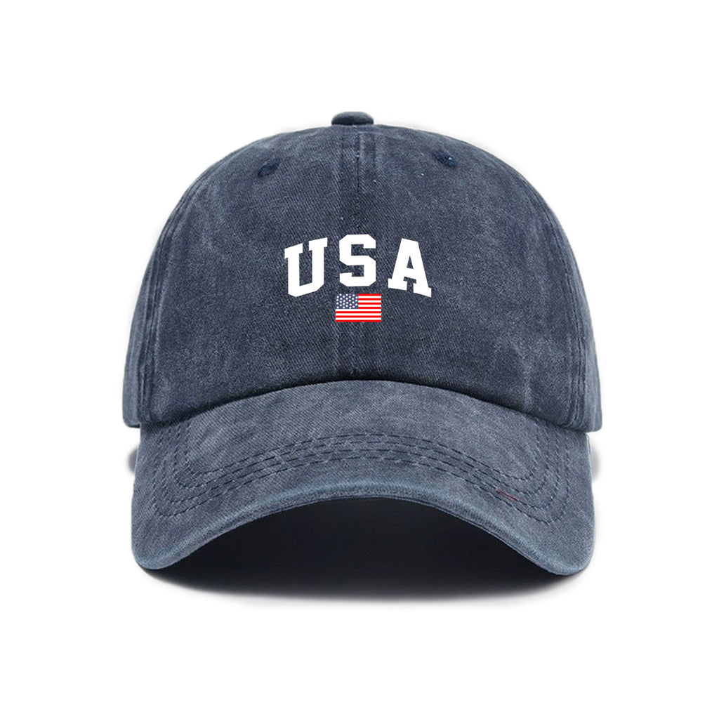 Imprimé lettre Lavé et décontraction Soft-crown Vintage Casquette de baseball