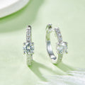 4.1g S925 Boucles d'oreilles en argent sterling de 5mm pour femmes Huggie Ho plaqué platine