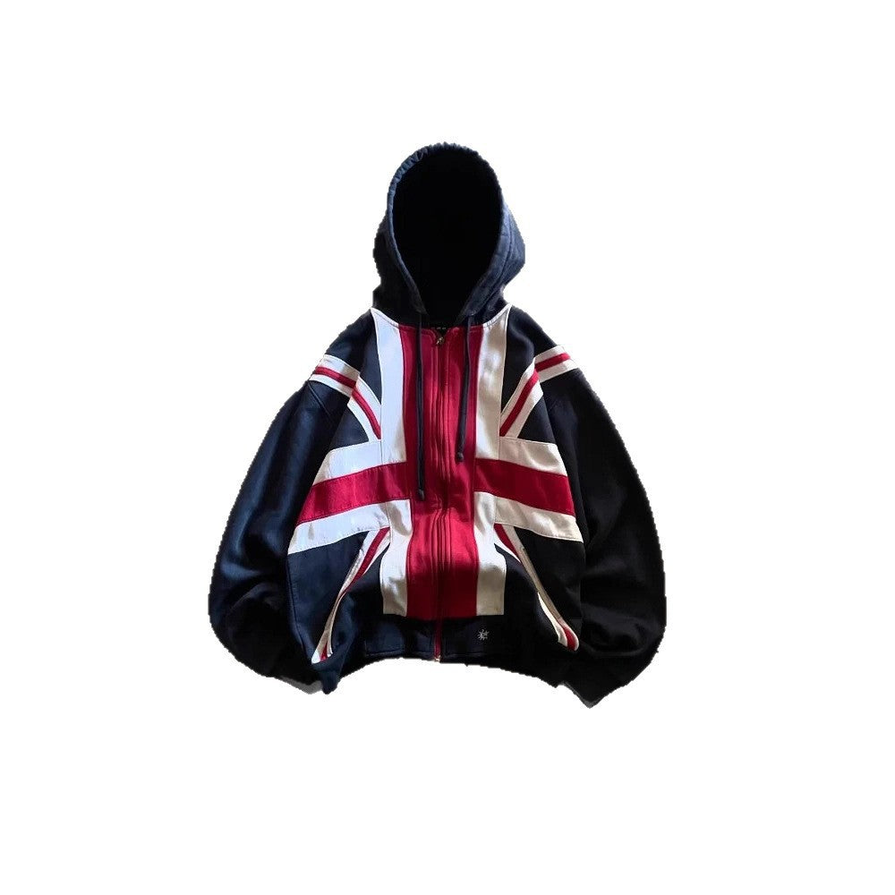 Veste de sweat-shirt zippé à capuche à la mode