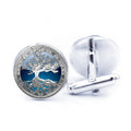 Pierre du temps simple arbre de vie Cufflinks