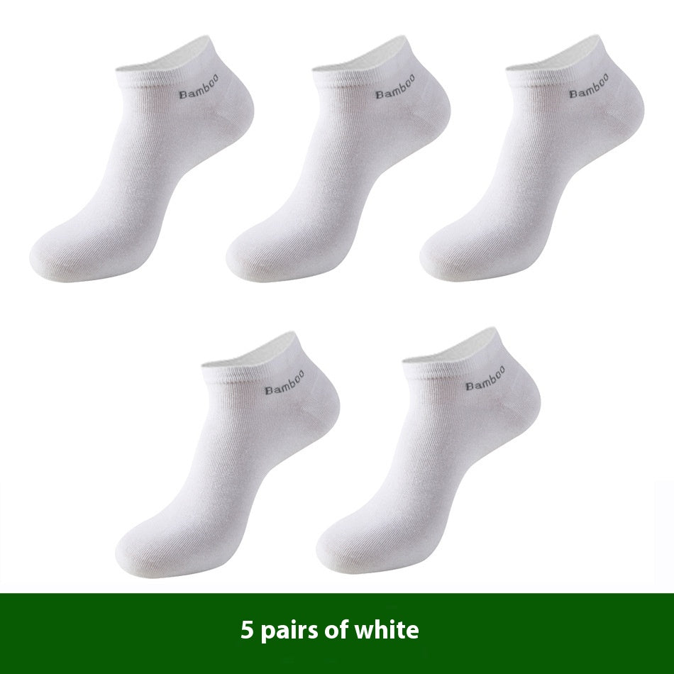 Chaussettes courtes en fibre de bambou respirante pour homme