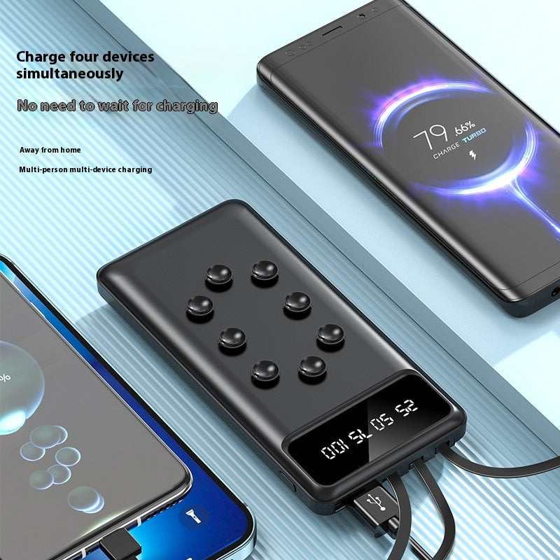 Removable suction cup power bank with stand