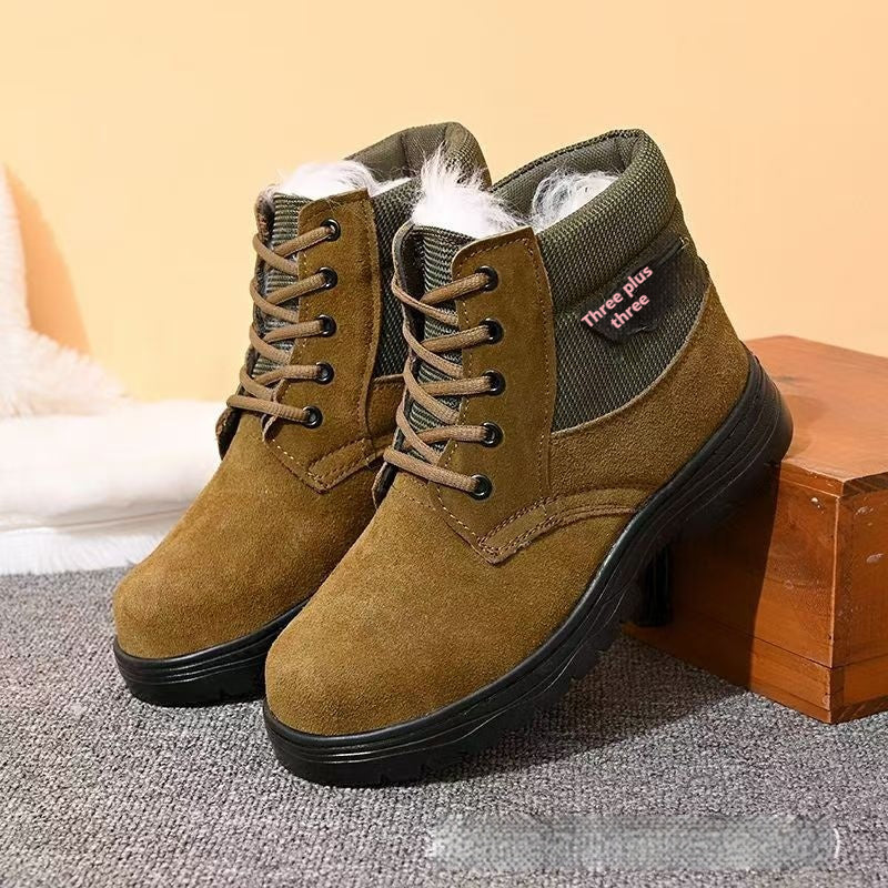 Hommes Bottes de coton thermique en peau de mouton
