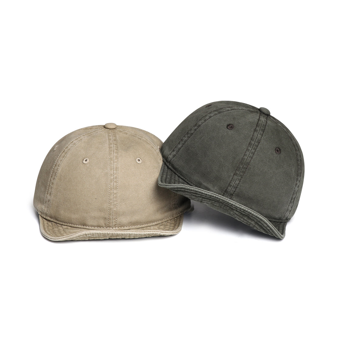 Style japonais Rétro Lavé à l'eau toile décontraction Soft Brim Casquette de baseball pour quotidien commu