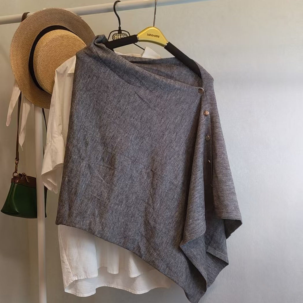 Châle polyvalent Slouchy Knit Vintage Femmes avec un toucher sophistiqué