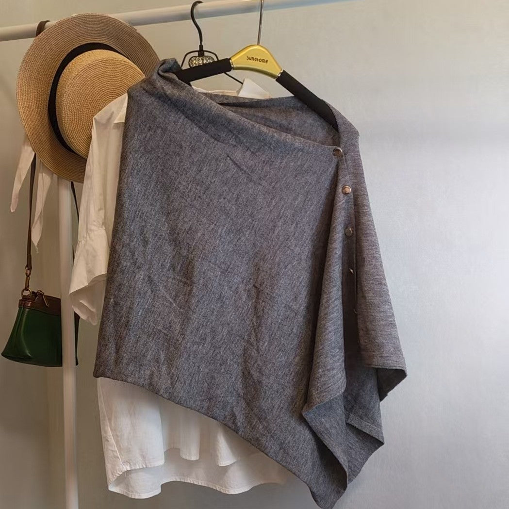 Châle polyvalent Slouchy Knit Vintage Femmes avec un toucher sophistiqué