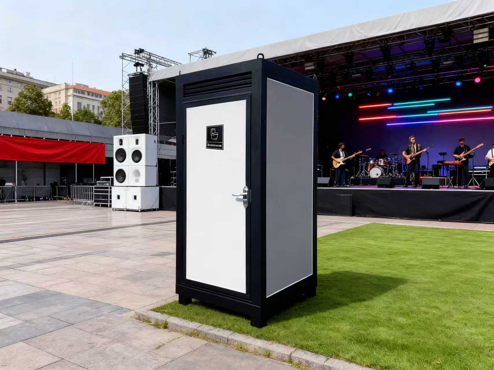 Cabine de toilette portable pour personne – Salle de bains extérieure avec lumière