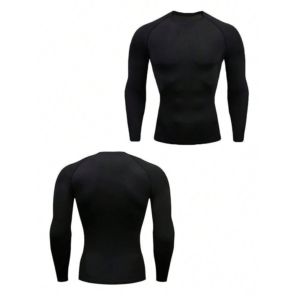T-shirt à manches longues T-shirt en forme de musculation