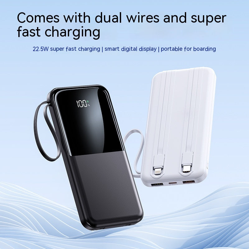 Charge rapide avec câble 20000mAh Grande capacité Portable Portable Power Pack