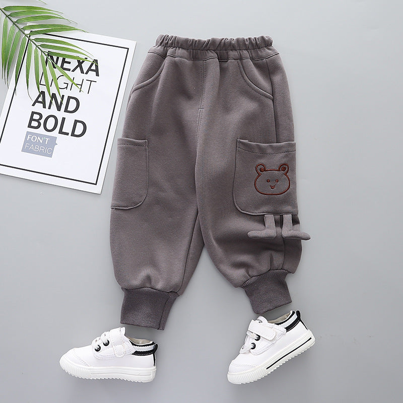 Pantalon de garçons Automne et d'hiver Enfants Velvet Sport