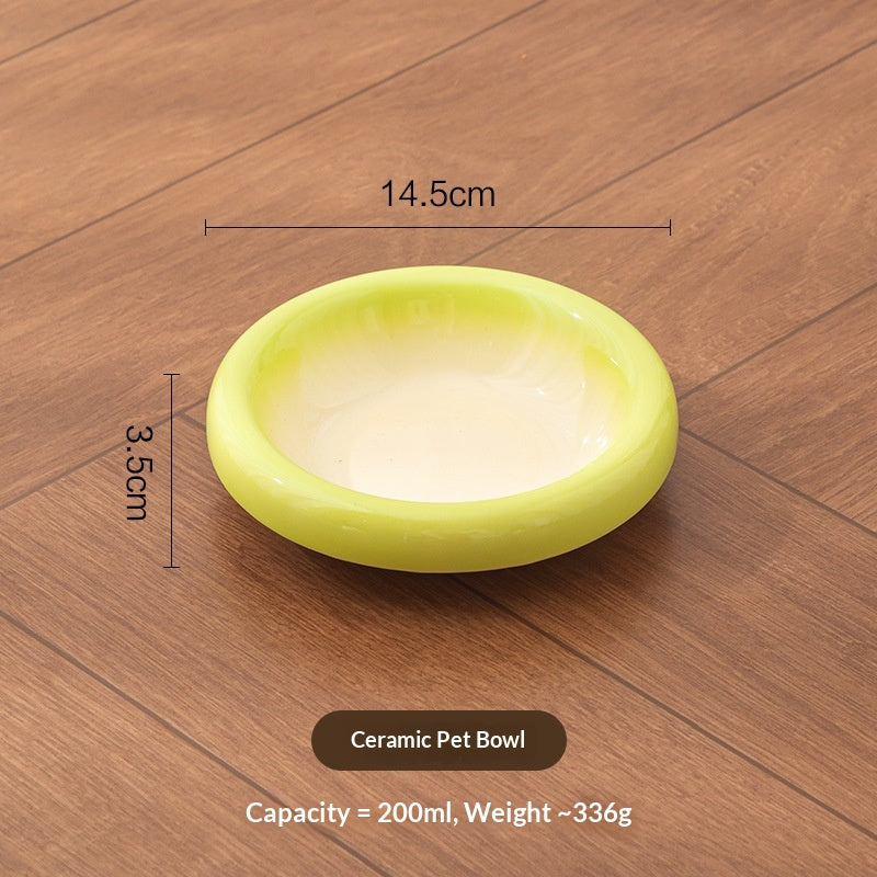Ceramic Pet Bowl de couleur brune