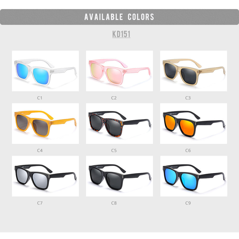 Lunettes de soleil polaires carrées classiques Unisexe