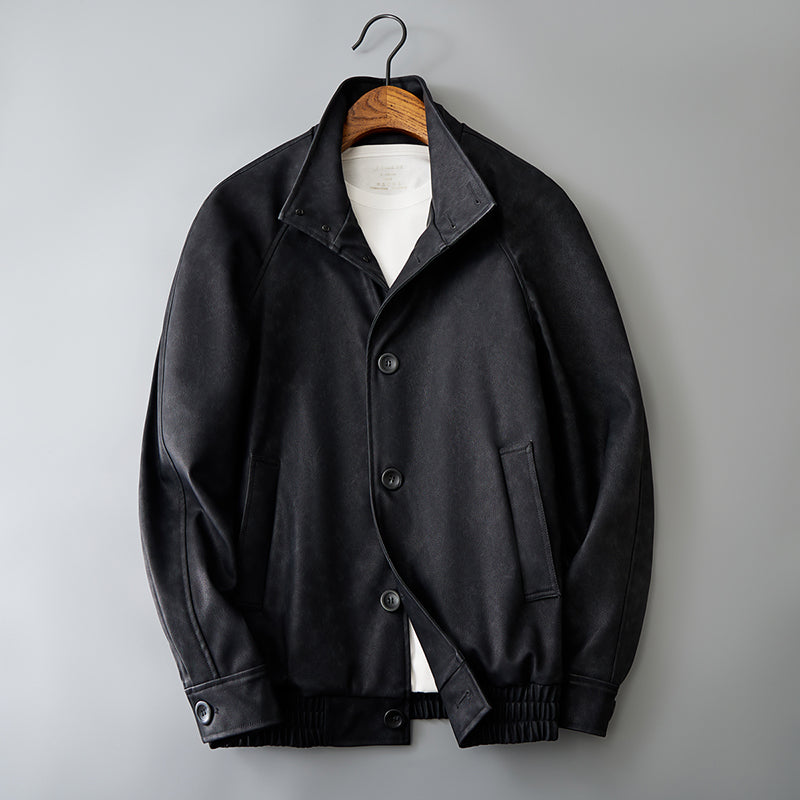 Manteau casual coréen rétro bicolore homme
