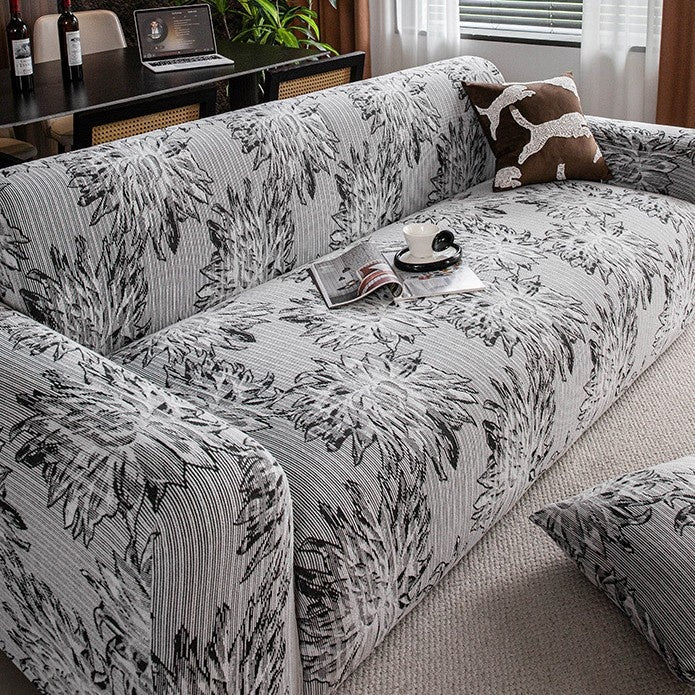Accueil Loisirs Retro Jacquard Velvet Canapé Couverture