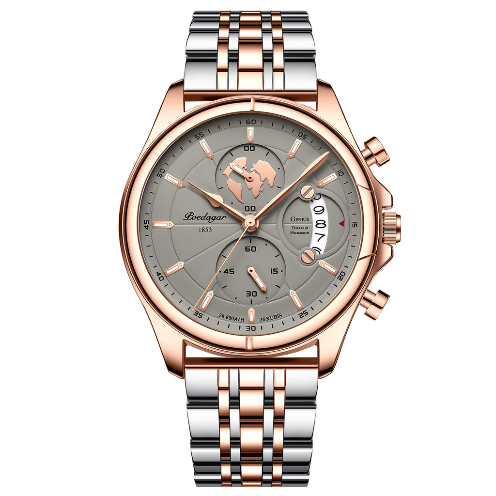 Montre à quartz multifonctionnelle à l'épreuve de l'eau pour hommes
