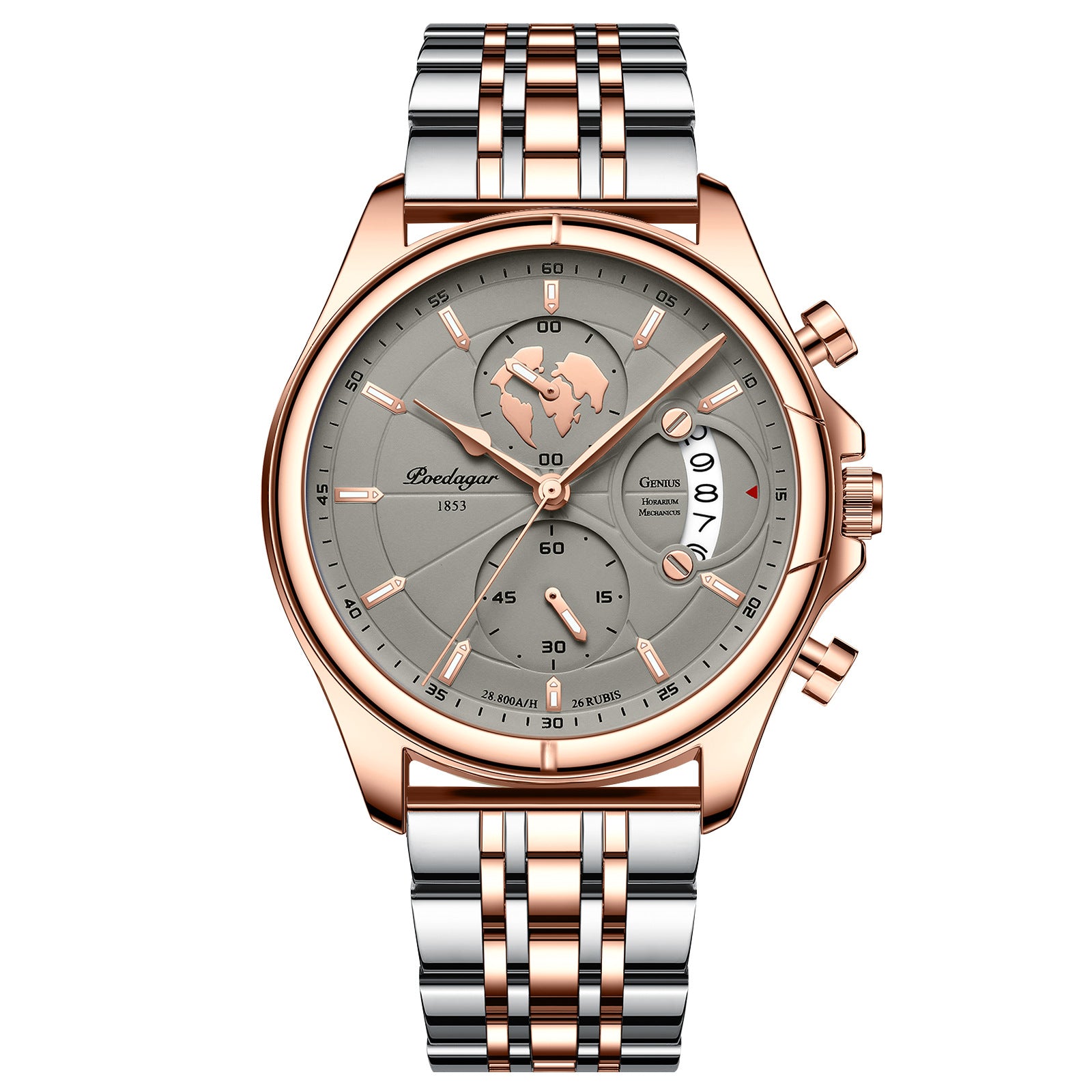 Montre à quartz multifonctionnelle à l'épreuve de l'eau pour hommes