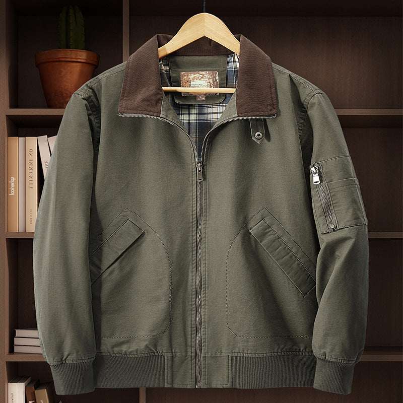 Veste de vol en coton lavé pour hommes