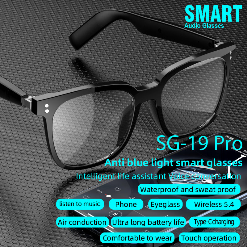 Smart Glass Smart Eyewear Étape dans le monde Verres résistants aux UV haute définition HIFI S