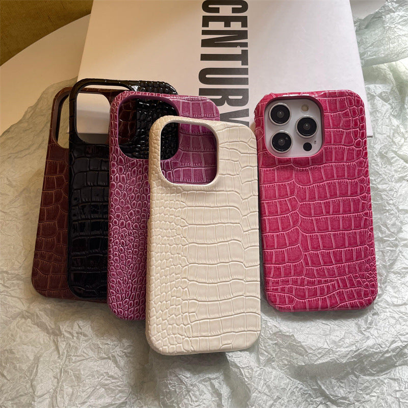 Solid color retro phone case