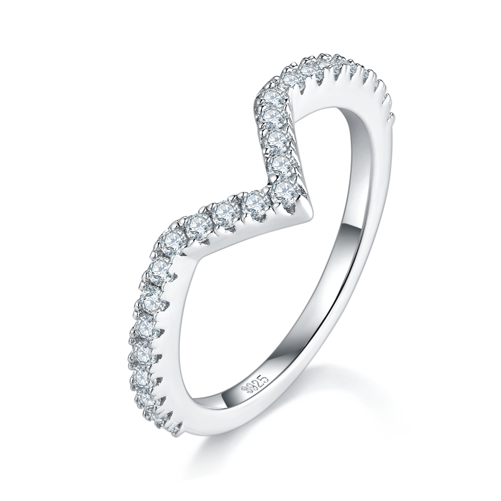 Ensemble de bagues de fiançailles Princess Cut Moissanite S925 Argent