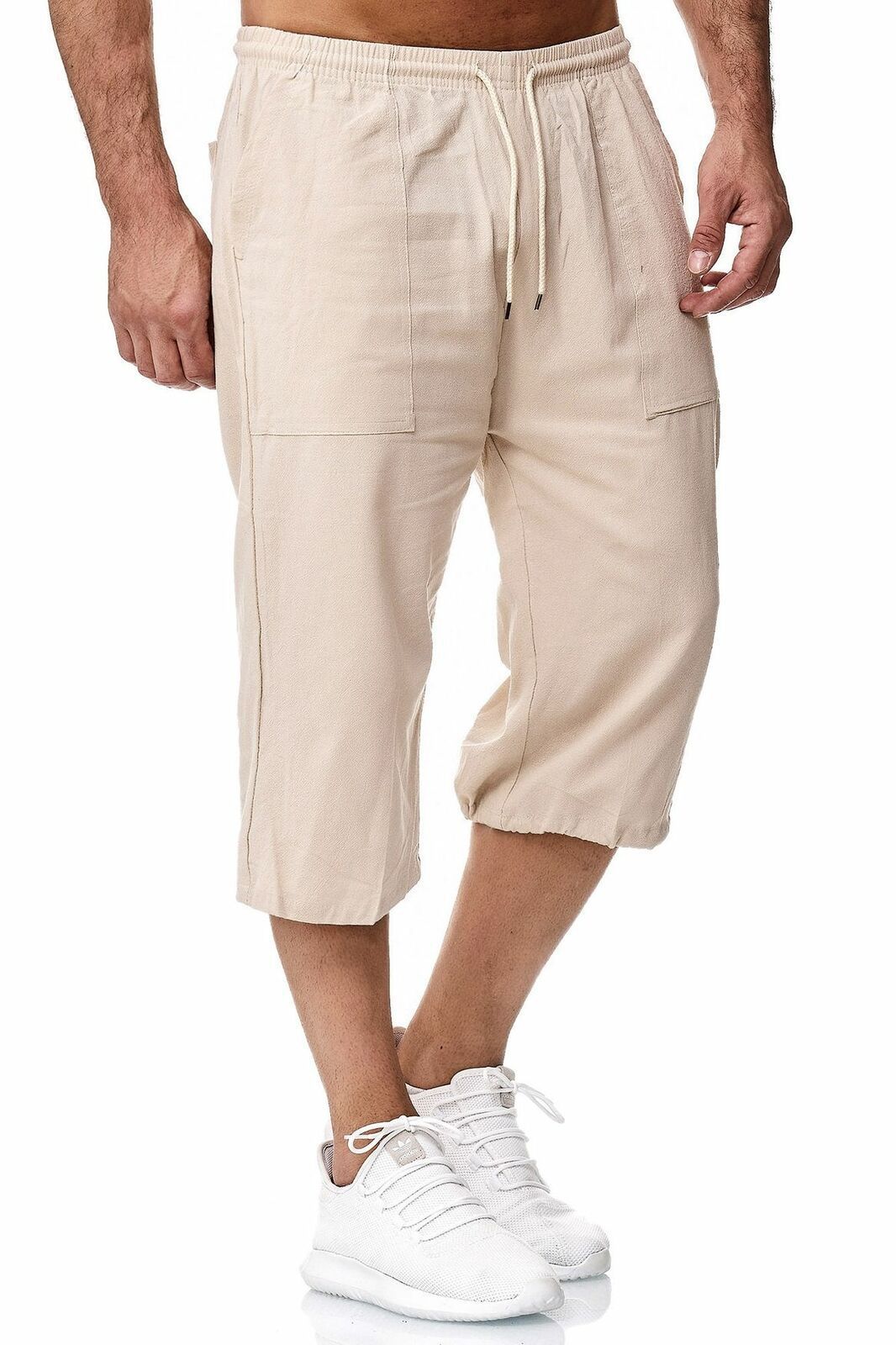 Amazon Europe and America Men's Casual Cotton-Line Sports Pantalons Été Cotton-Line Cropp