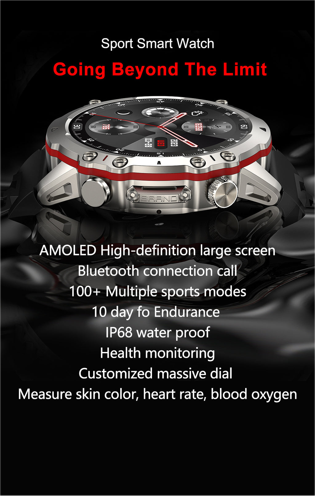 Surveillance de la santé de la mode Smart Watch