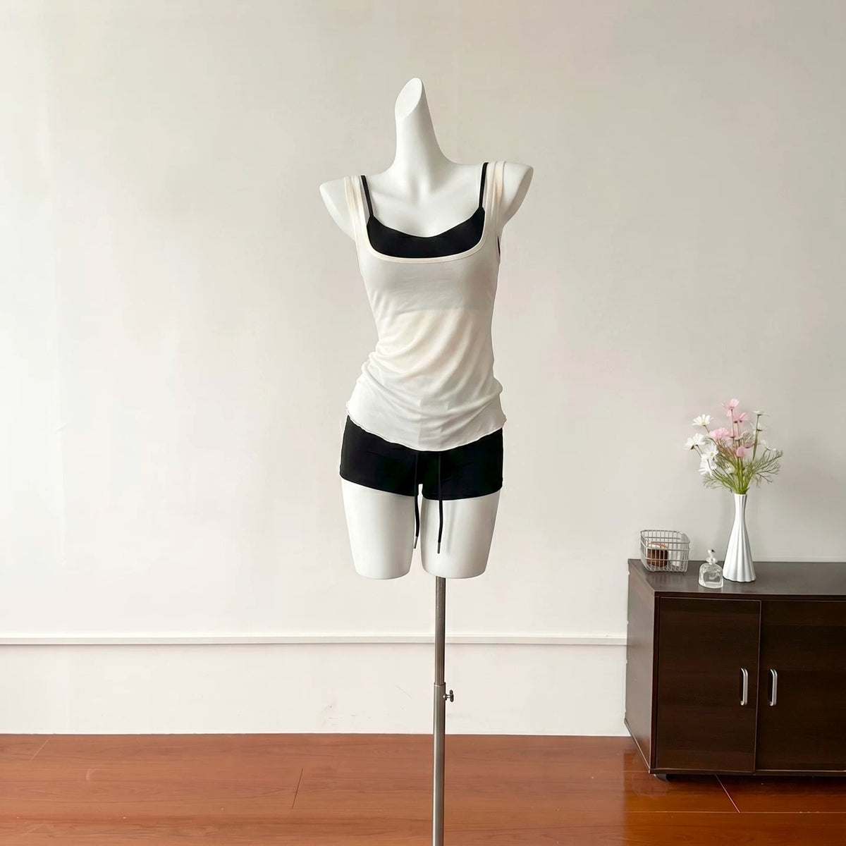 Ensemble de camisoles en deux parties, en couleurs, doux et sexy