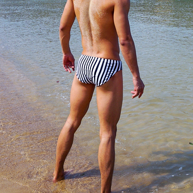 Slips de natation pour hommes Sangles verticales en attache basse