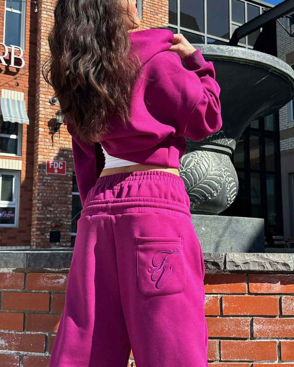 Trendy Double-waist Five-pointed Star Brodery Couple simple casual faux deux-pièces large-