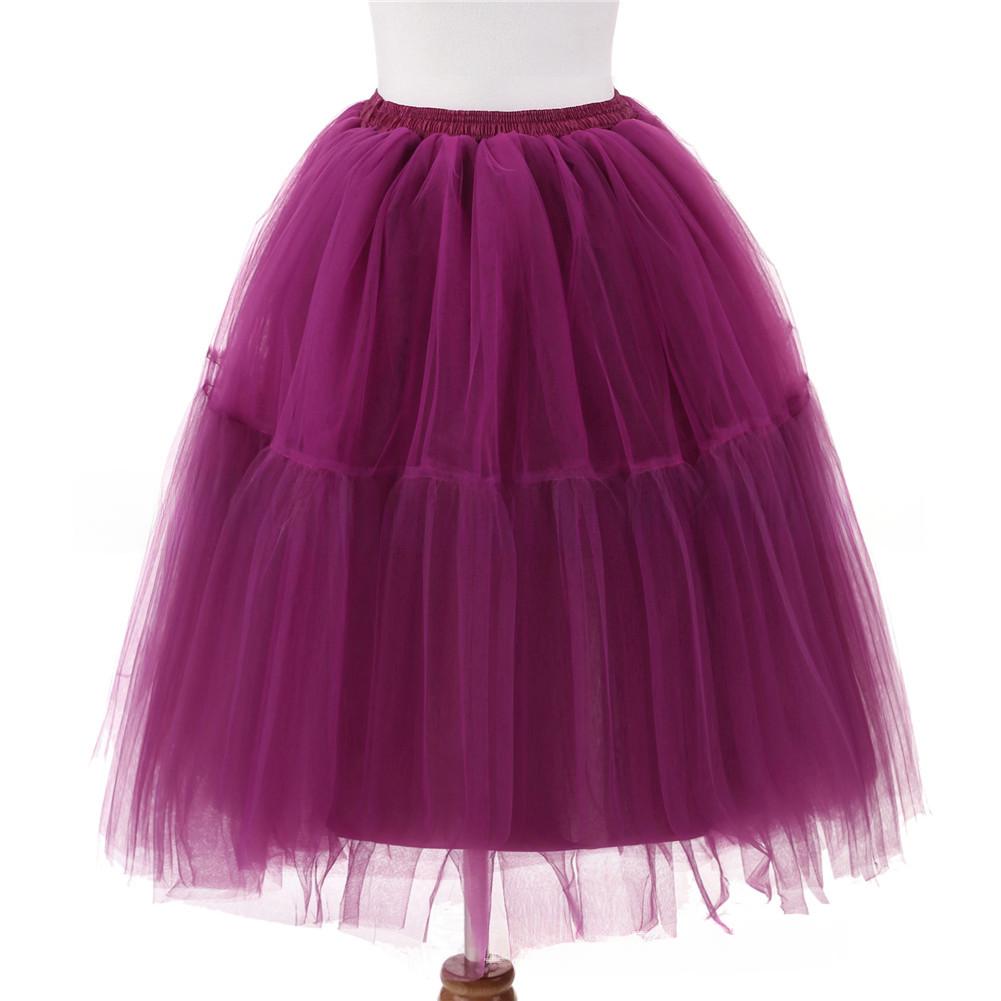 Jupe européenne et américaine à 6 couches Tulle plissée