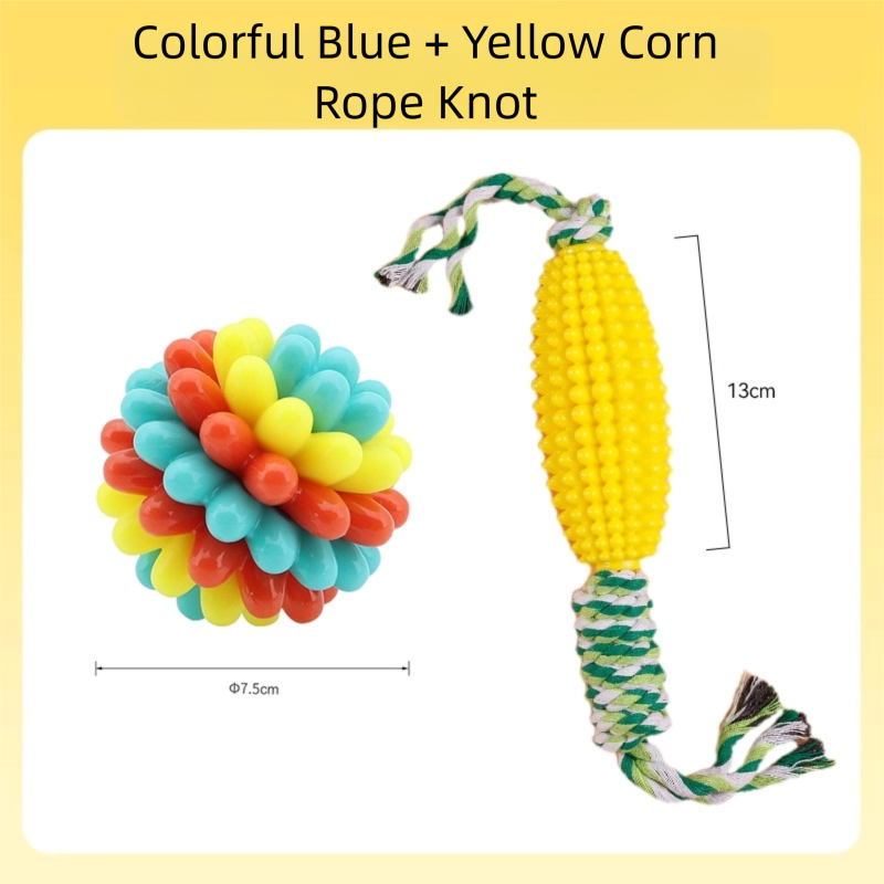 Balles de jouets de dents colorées pour animaux de compagnie