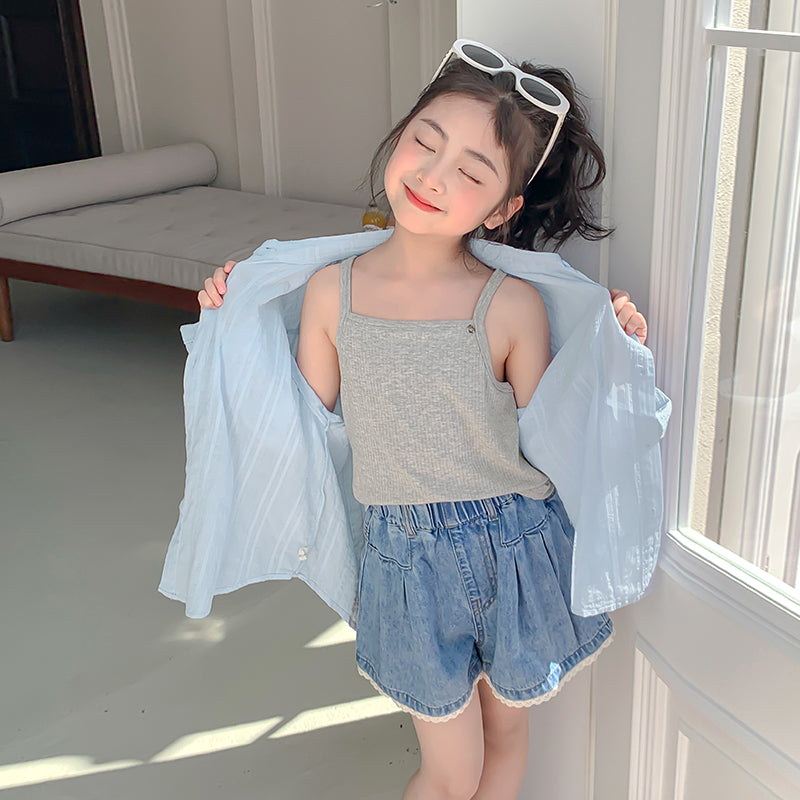 Nouvelle-style Air-conditionnement Chemise enfants Sun-protective Blouse Veste