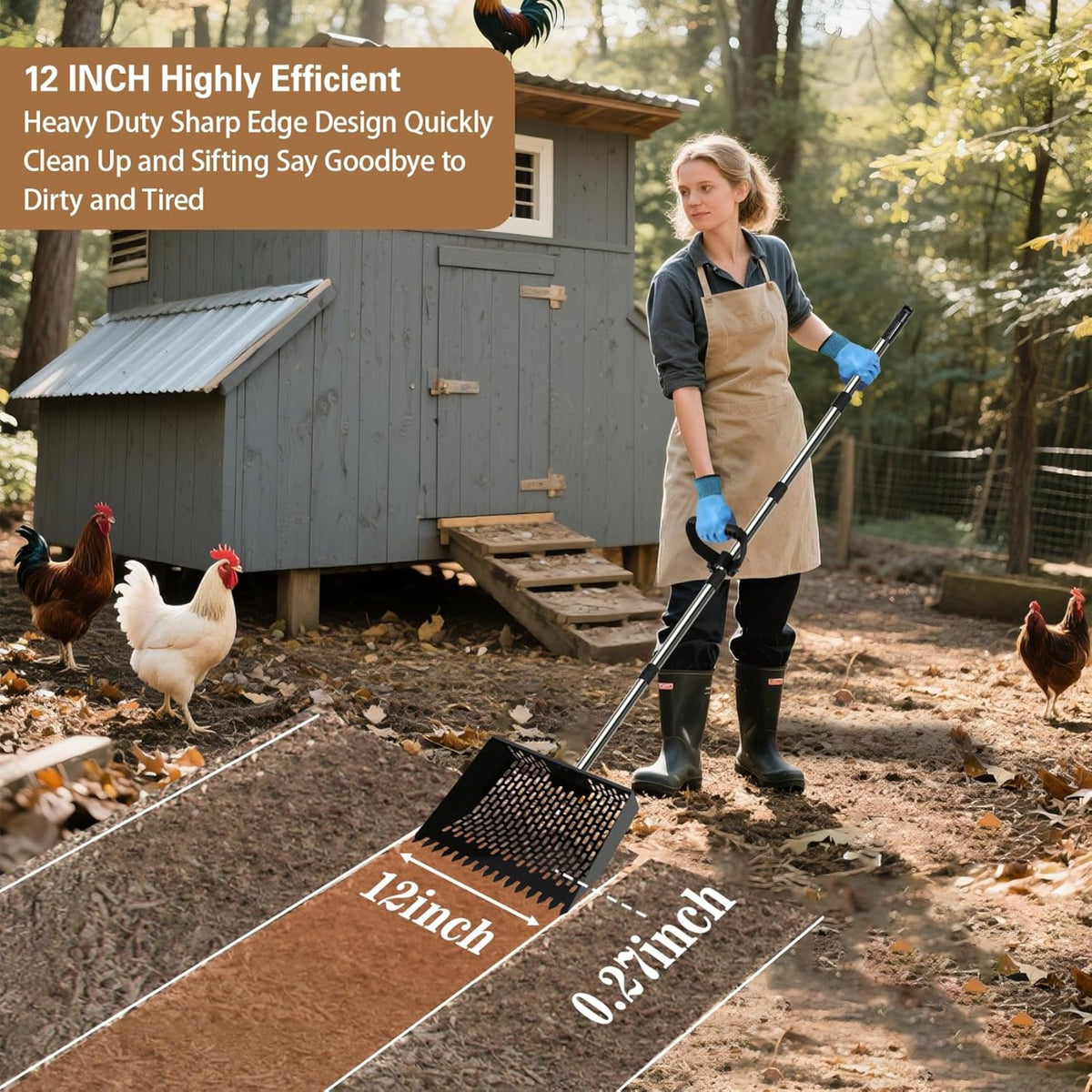 30cm long special shovel for chickens and ducks