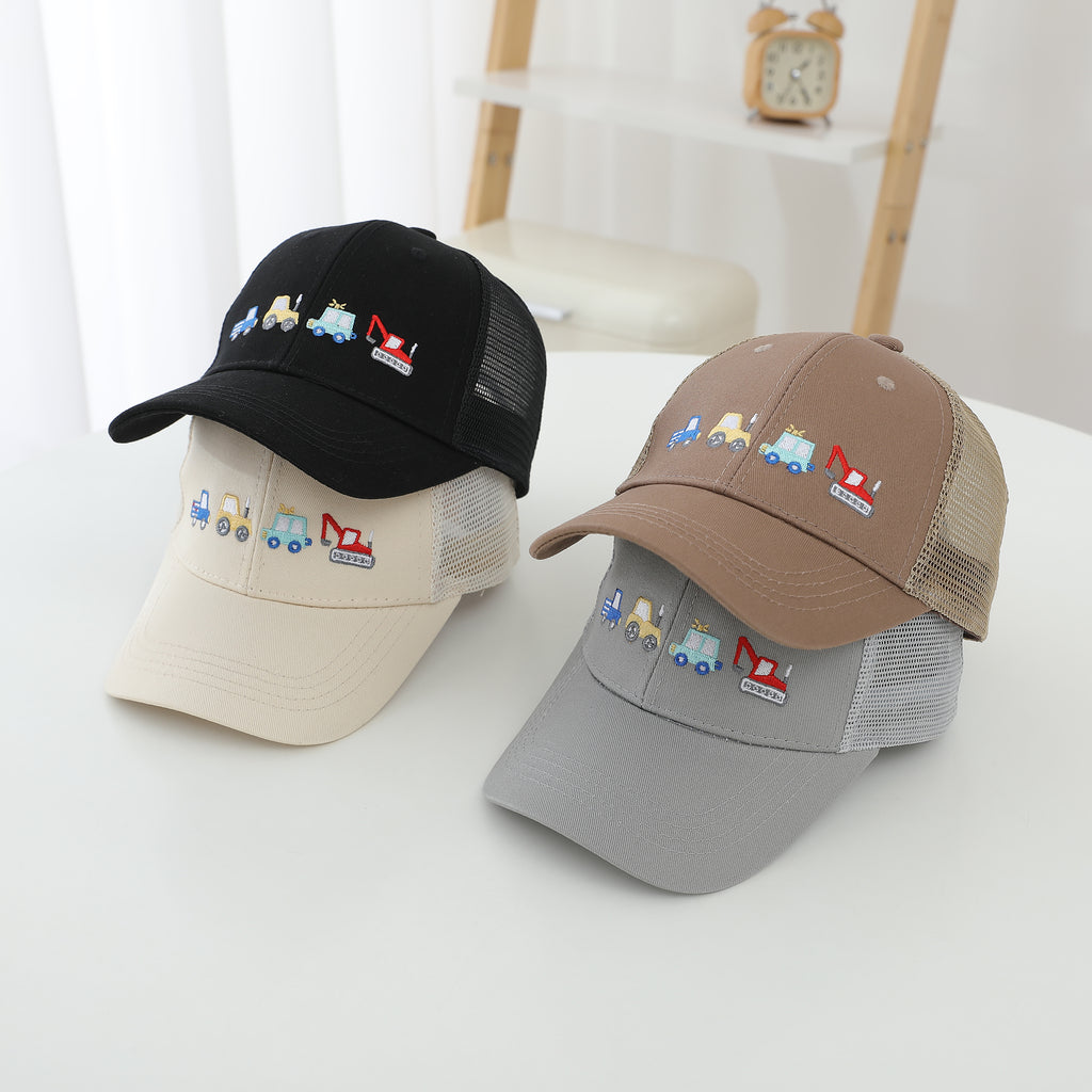 Style pour enfants Brodé à quatre roues Respirant Semi-netté Extérieur Cool and Comfort