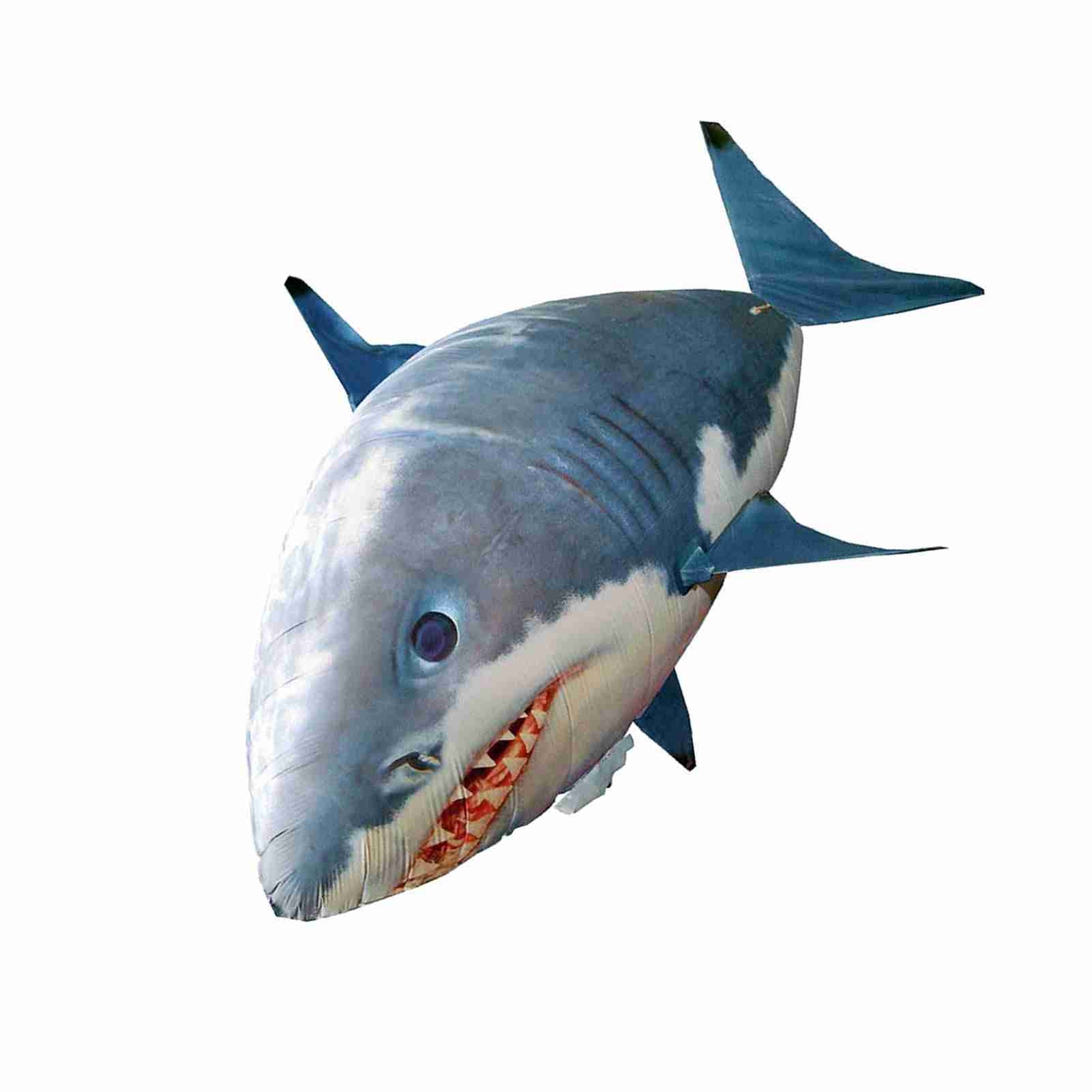 Télécommande Volant Requin Gonflé RC Jouet Ballon gonflable Cadeau enfant (Requin Bleu)