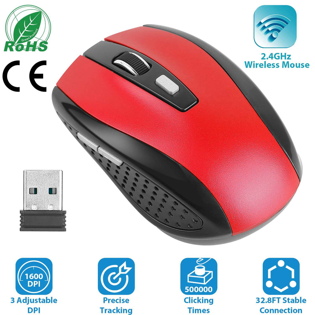 2.4G Souris de jeu sans fil optique Mice With Receveur 3 DPI réglable 6 boutons pour PC La