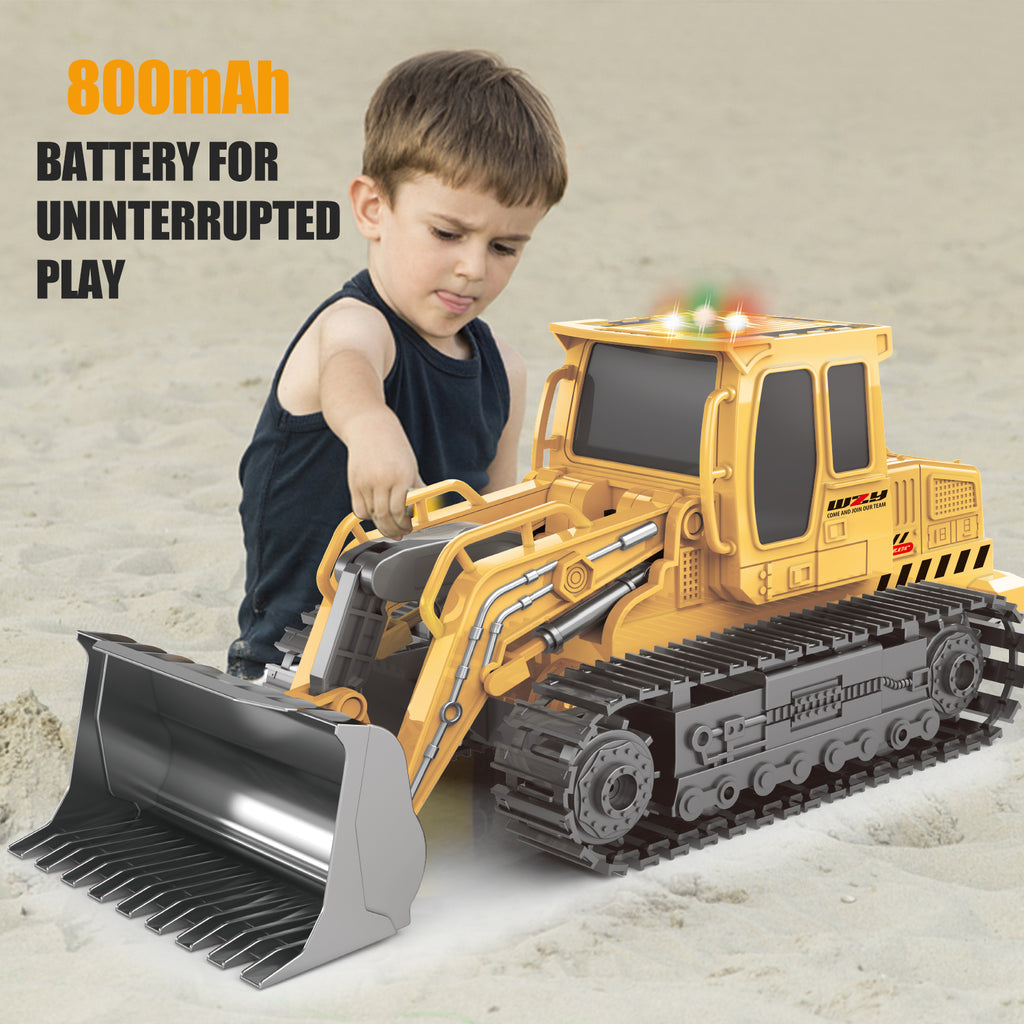 Excavateur de jouets de bulldozer pour véhicules d'ingénierie télécommandé Cadeaux pour enfants