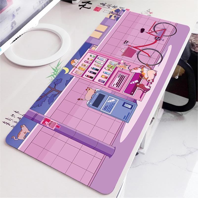 Tapis de bureau surdimensionné de la tête de chat