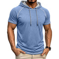 T-shirt à manches courtes à capuche sport pour hommes
