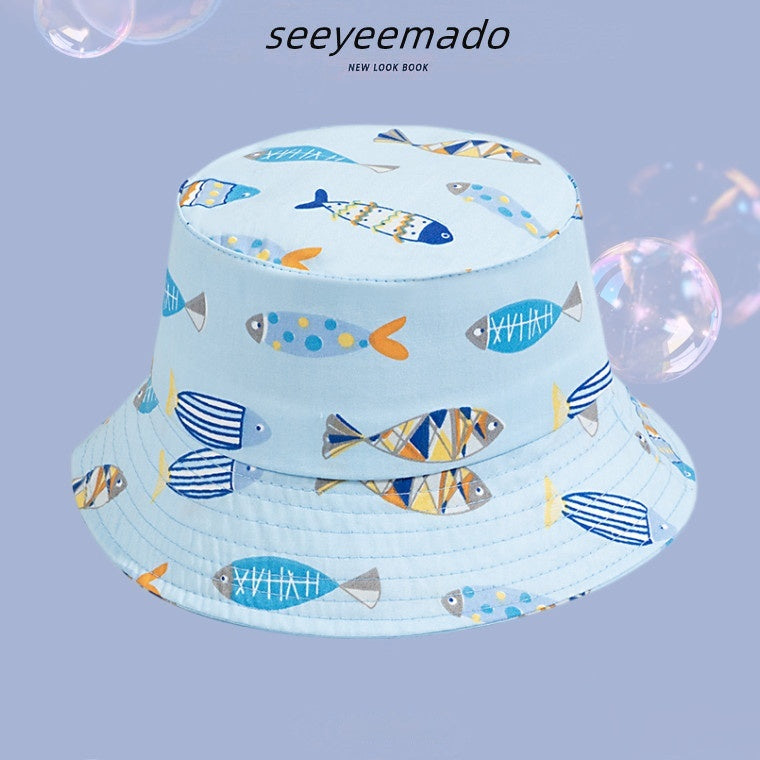 Homme et femme Bébé réglable Super mignon ombre solaire Chapeau pêcheur