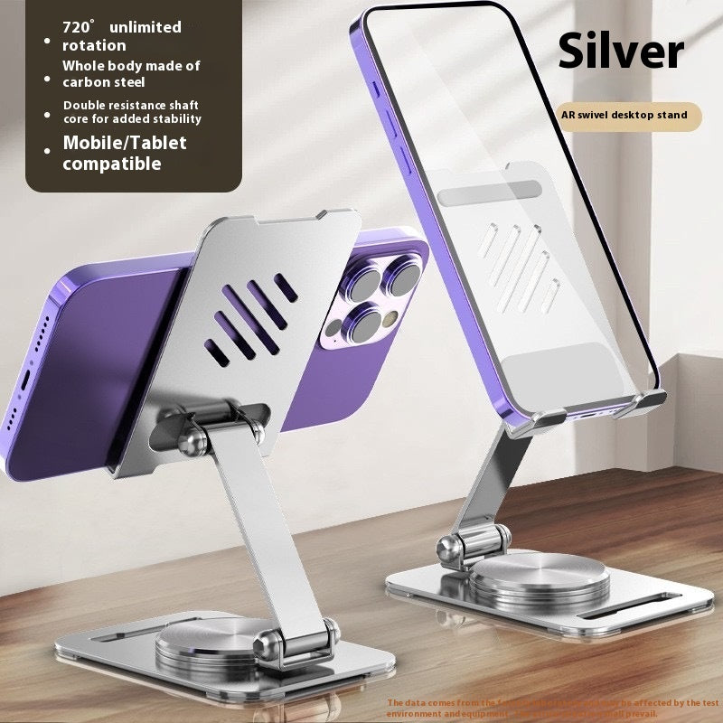 Porte-téléphone mobile en alliage d'aluminium Lazy Flolding Rotation
