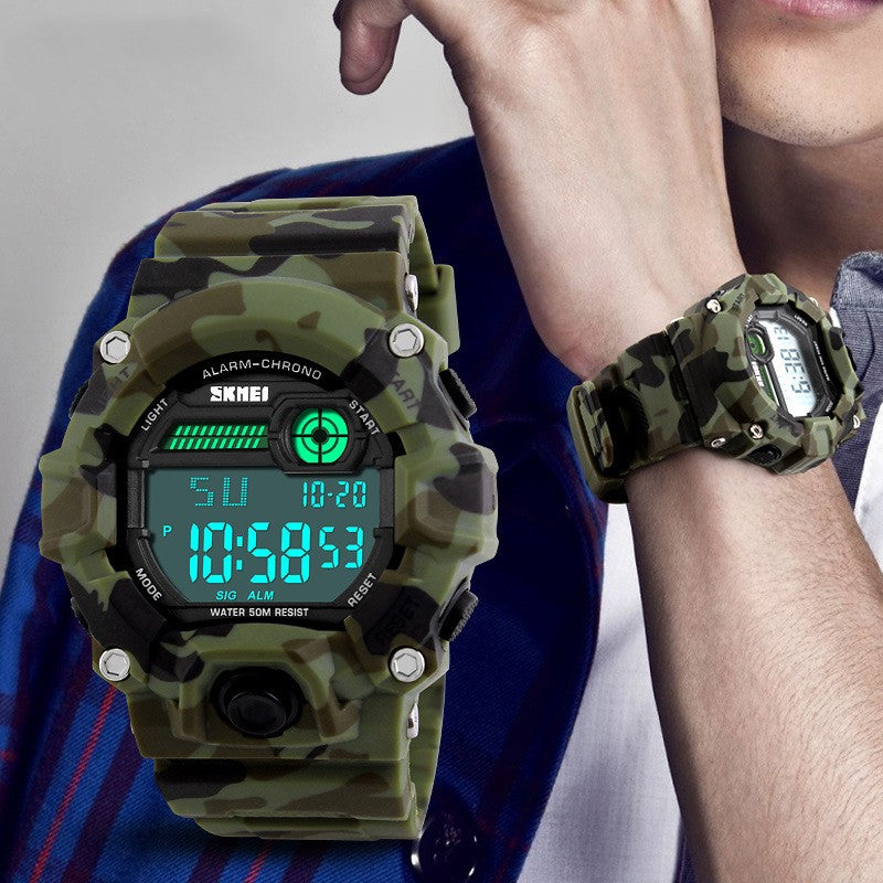 Montre électronique sportive masculine élégante et polyvalente