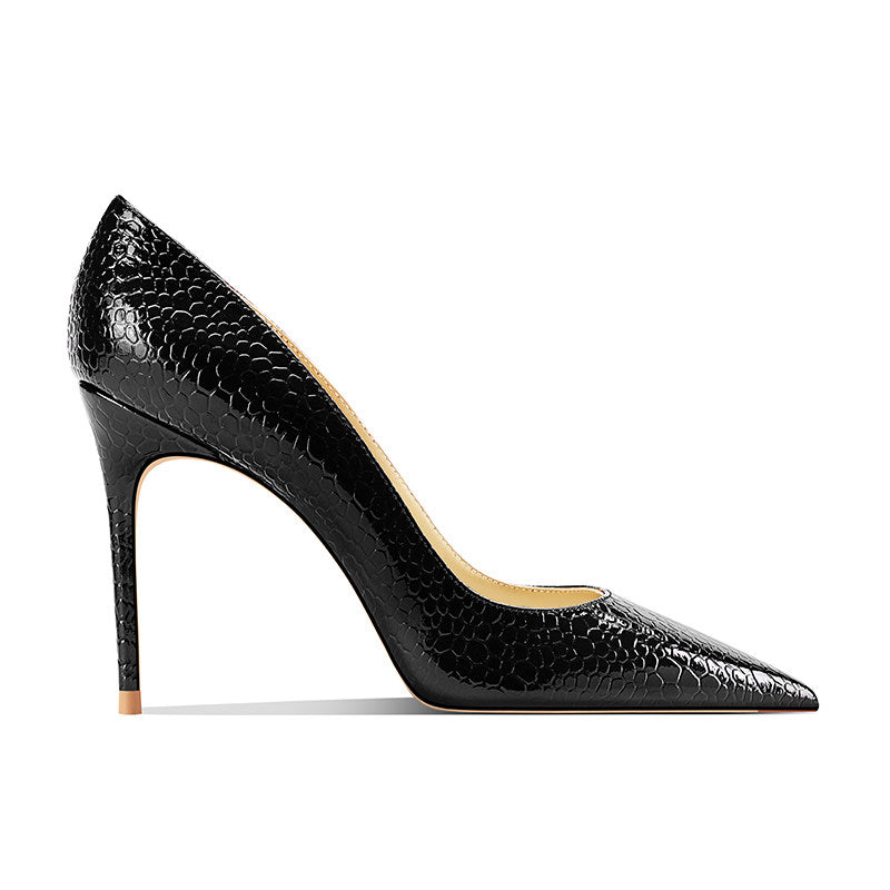 Femmes pointue Stiletto Snake-print Talons hauts