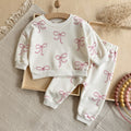 Ensemble de deux pièces imprimées pour bébé et tout-petit Bow-Knot